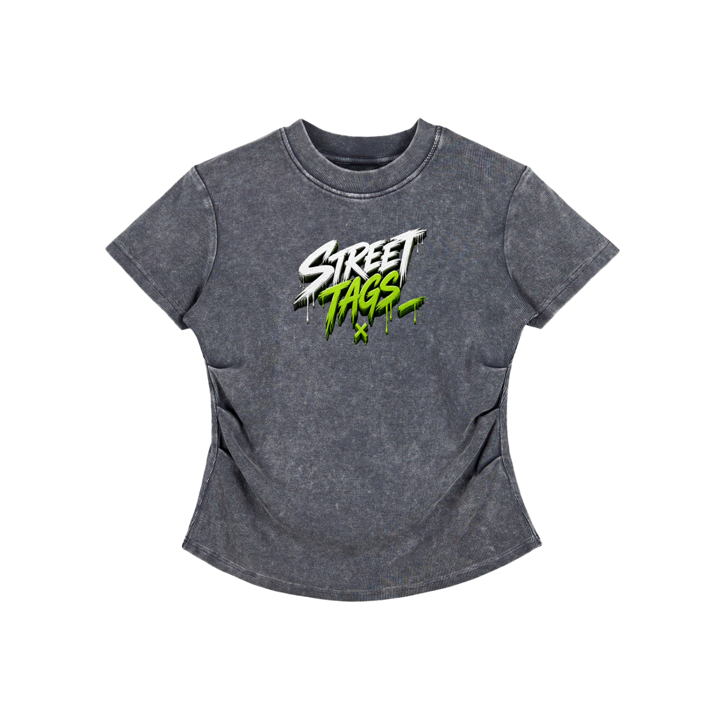 Vintage Washed Bodycon Cotton T-Shirt
