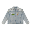 Vintage Wash Zip Denim Jacket
