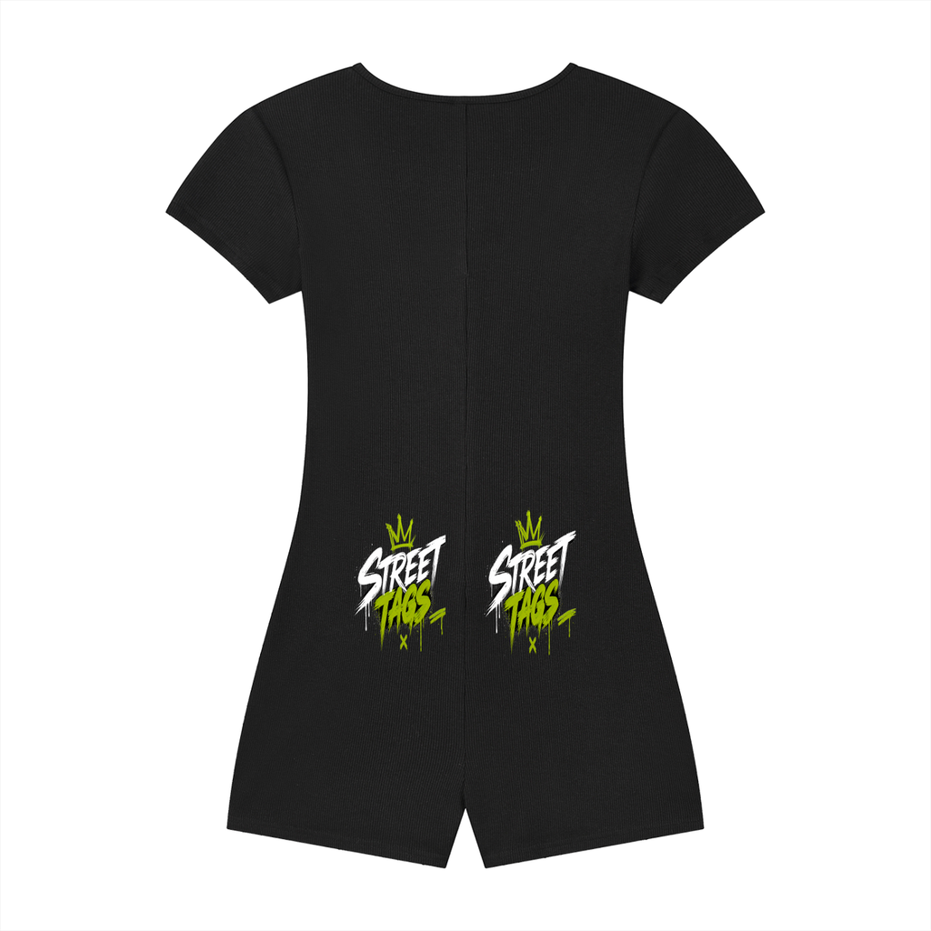 Women's Dual-Function Cape Tie-Waist Romper