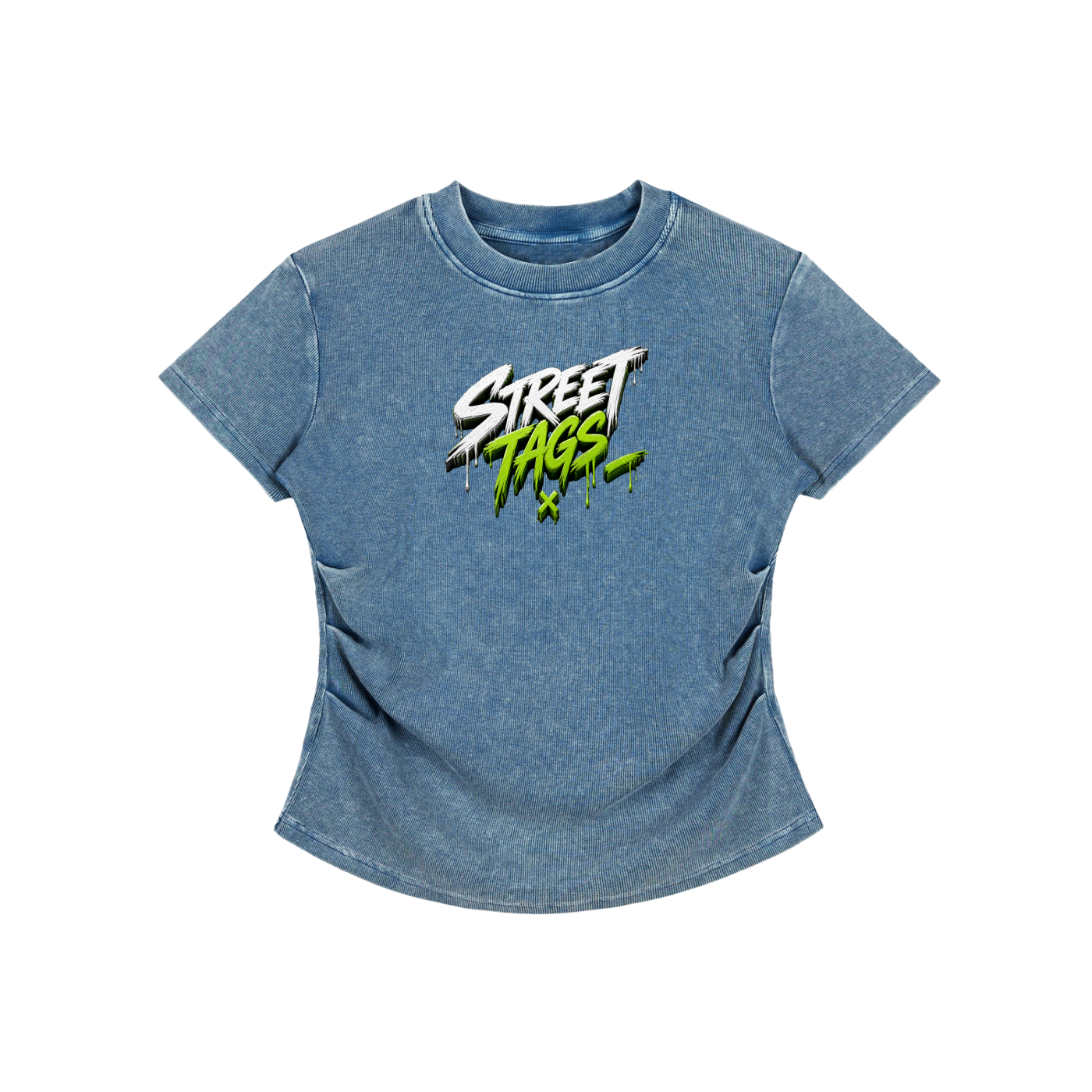 Vintage Washed Bodycon Cotton T-Shirt