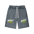 Unisex Mineral Wash Raw Edge Shorts