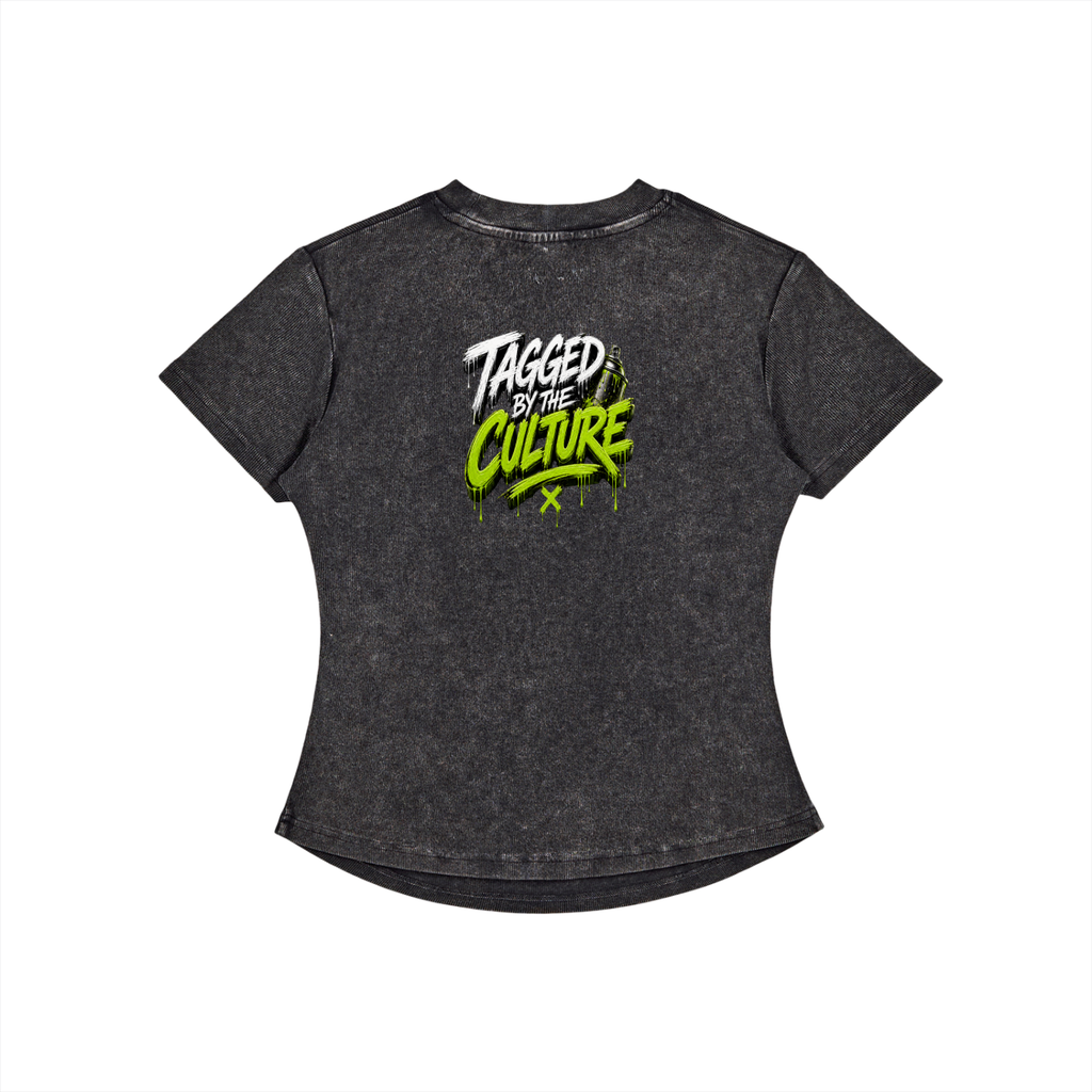 Vintage Washed Bodycon Cotton T-Shirt