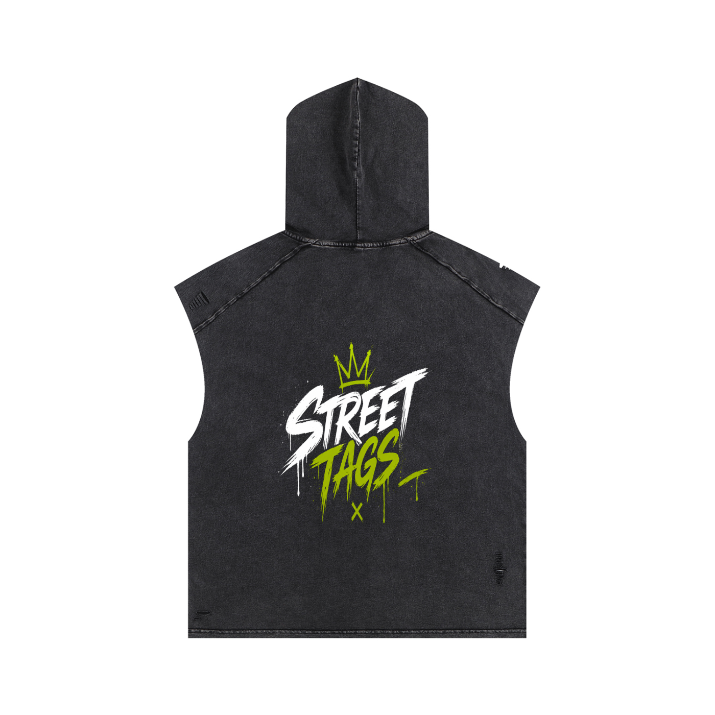 Snow Washed Boxy Hooded Tank Top
