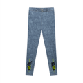 Women's Faux Denim Zip-Fly Leggings
