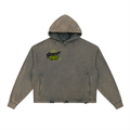 Vintage Washed Frayed-Hem Hoodie