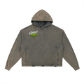Vintage Washed Frayed-Hem Hoodie