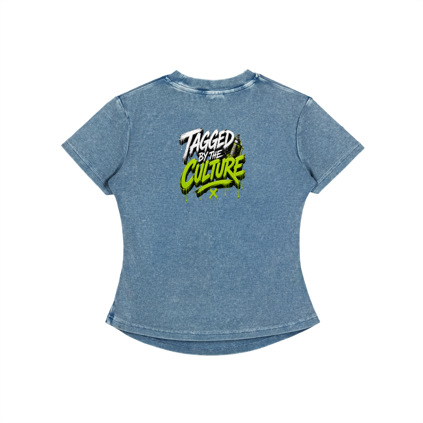 Vintage Washed Bodycon Cotton T-Shirt
