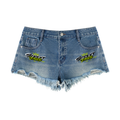 Women's Vintage Wash Raw Hem Denim Shorts