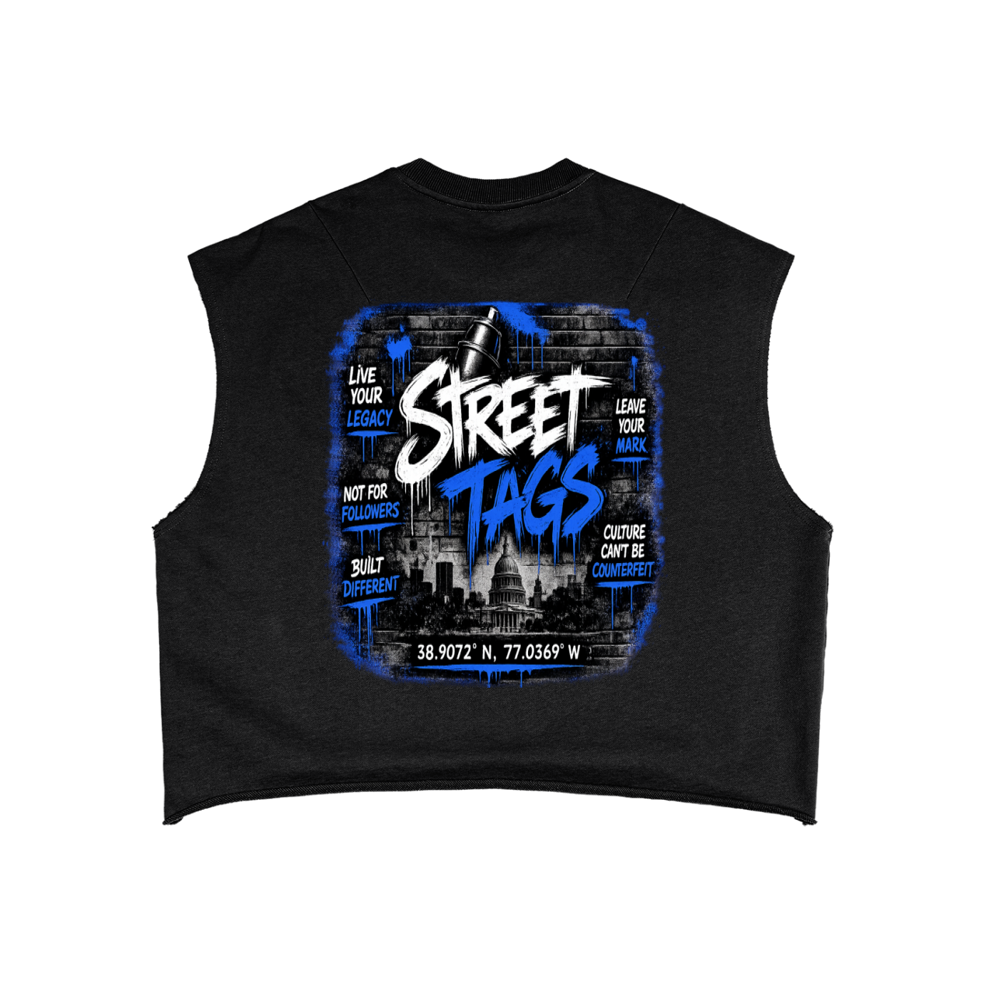 BLUE FLAME Men's Boxy Tank Top