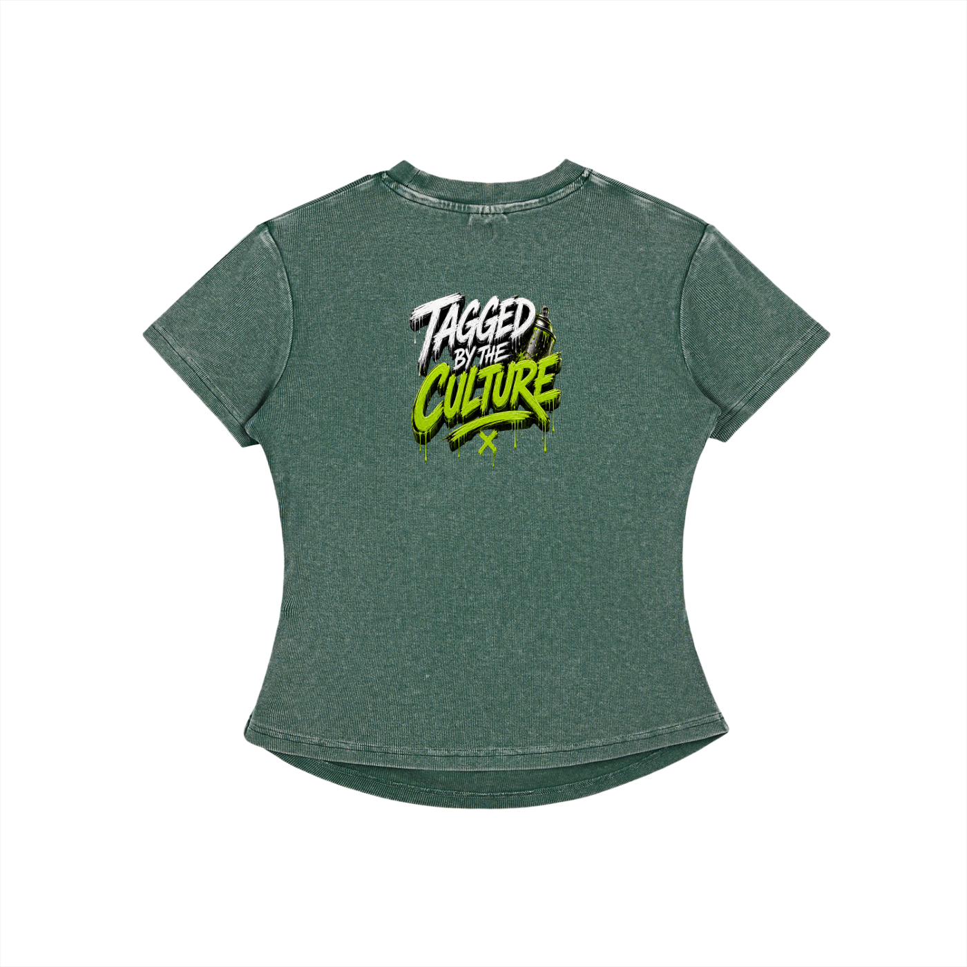 Vintage Washed Bodycon Cotton T-Shirt