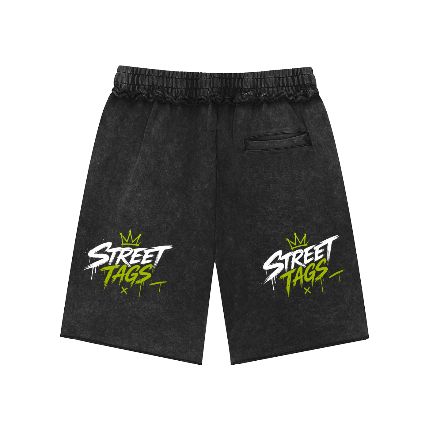 Unisex Mineral Wash Raw Edge Shorts