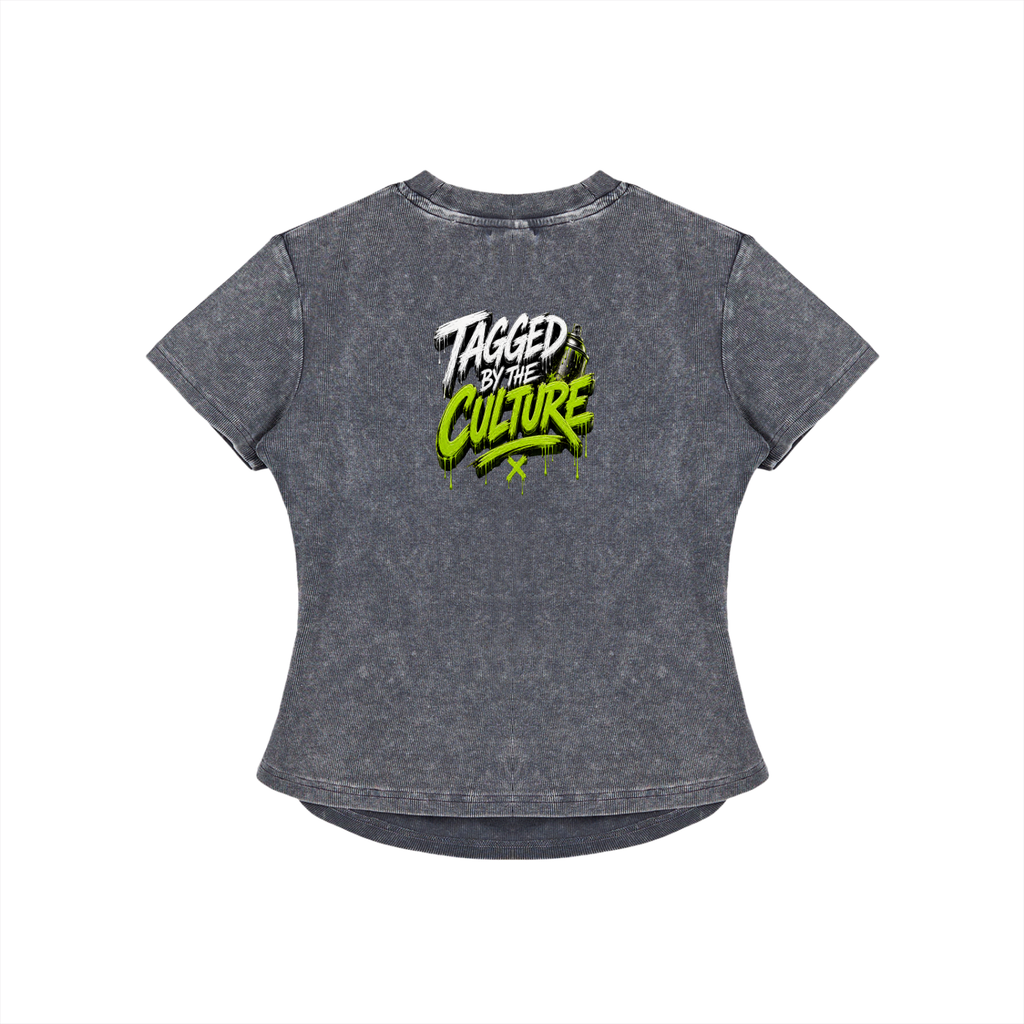 Vintage Washed Bodycon Cotton T-Shirt