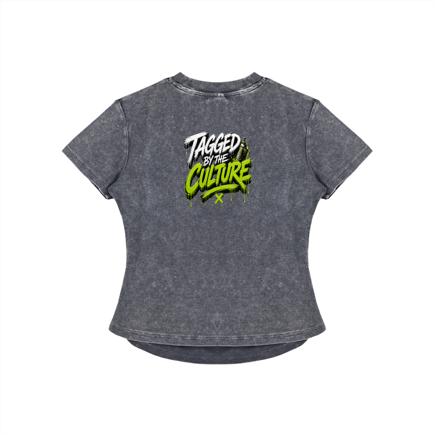 Vintage Washed Bodycon Cotton T-Shirt