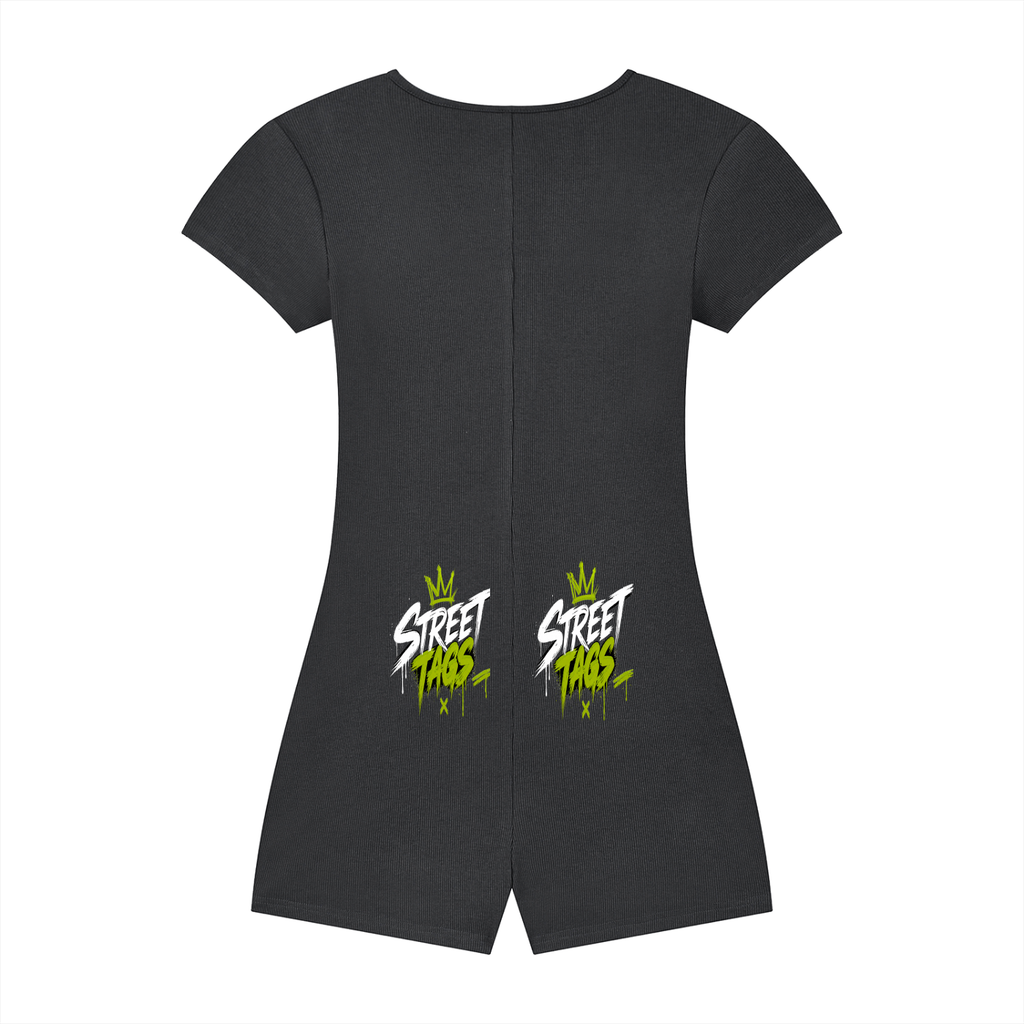 Women's Dual-Function Cape Tie-Waist Romper