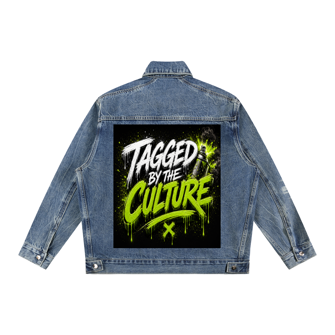 Vintage Wash Zip Up Denim Jacket