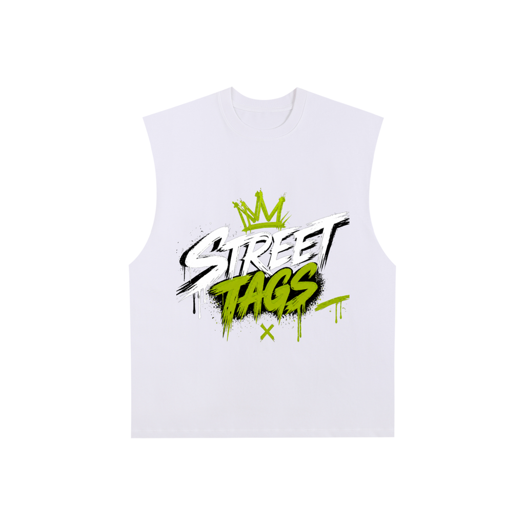 Raw Edge Cotton Tank Top