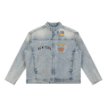 Vintage Wash Zip Denim Jacket