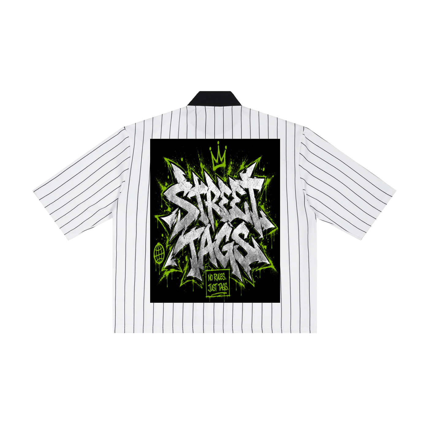 Unisex Striped Full-Zip Baseball Jersey